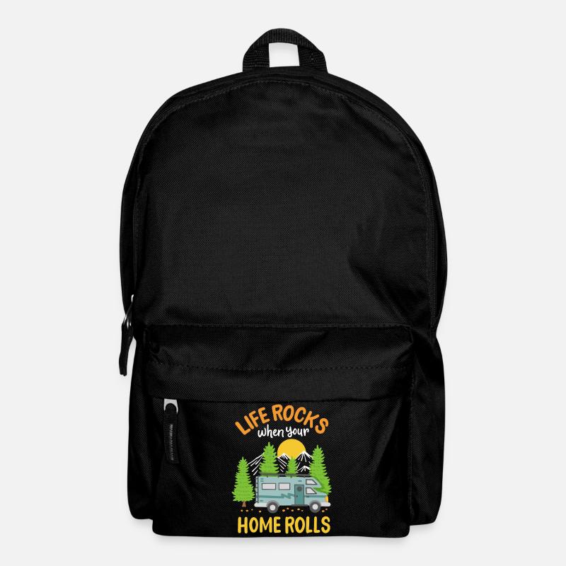 Wohnmobil Camping Camper - Rucksack - Schwarz