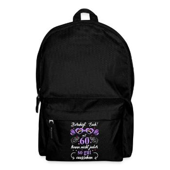 60. Geburtstag Frauen Geschenk beste Freundin - Rucksack - Schwarz - Vorne