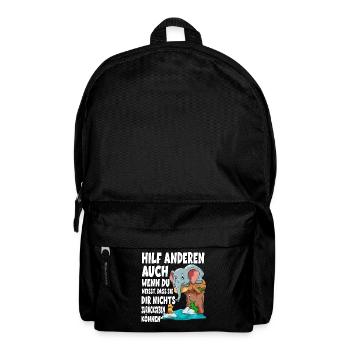 Hilf Anderen - Rucksack - Schwarz - Vorne