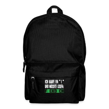 flick dich so viel - fick dich - Rucksack - Schwarz - Vorne