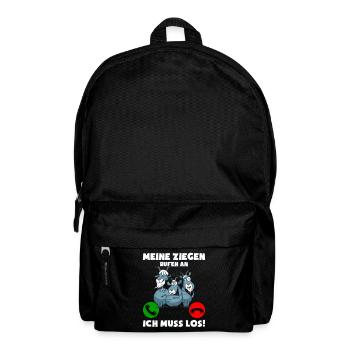Meine Ziegen rufen an ich muss los - Rucksack - Schwarz - Vorne