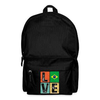 I Love Brazil drapeau pour l’orgueil brésilien - Sac à dos - noir - Devant