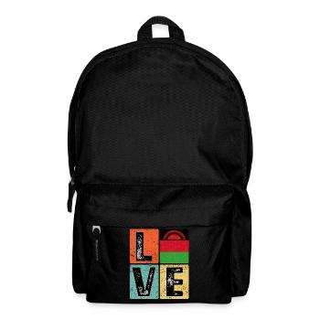 I Love Malawi Malawian Flag - Backpack - black - Front
