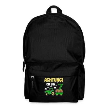 Traktor 7. Geburtstag Weg frei ich bin schon 7 - Rucksack - Schwarz - Vorne