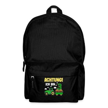 Traktor 3. Geburtstag Weg frei ich bin schon 3 - Rucksack - Schwarz - Vorne