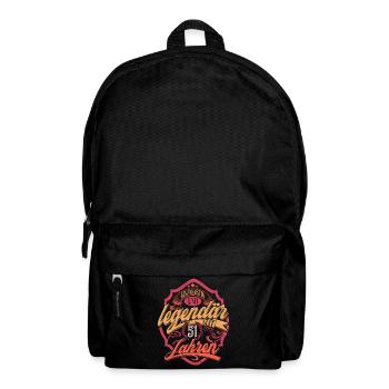 51. Geburtstag - Rucksack - Schwarz - Vorne