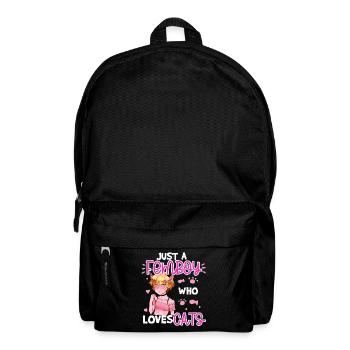 Just A Femboy Who Loves Cats Anime Boy Cat Amant - Sac à dos - noir - Devant