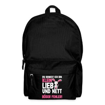 Böses Hasi Klein Lieb Und Nett Halloween Kostüm - Rucksack - Schwarz - Vorne