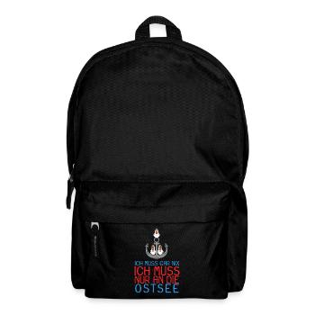 Ostsee Anker Möwe Geschenk - Rucksack - Schwarz - Vorne