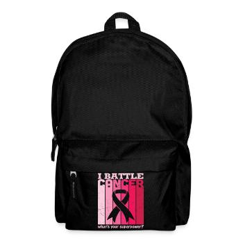 I Battle Breast Cancer Awareness T Shirt - Rucksack - Schwarz - Vorne