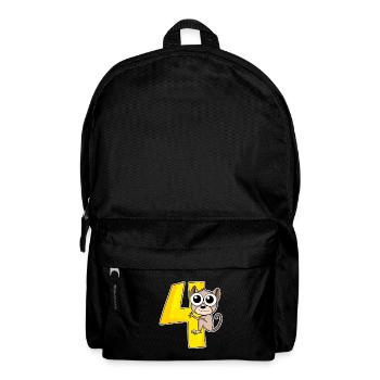 4 Jahre - Tarsier Koboldmaki - 4. Geburtstag - Rucksack - Schwarz - Vorne
