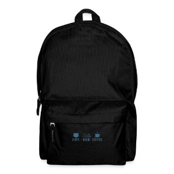 Cats Book Coffee Lesen - Rucksack - Schwarz - Vorne