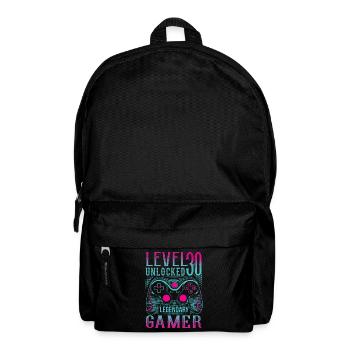 30. Geburtstag Level 30 Gamer Gaming Zocken - Rucksack - Schwarz - Vorne