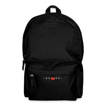 Cadeau de battement de coeur de fraise - Sac à dos - noir - Devant