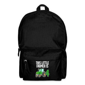 Tracteur 4 ans Garçon 4 anniversaire fils - Sac à dos - noir - Devant