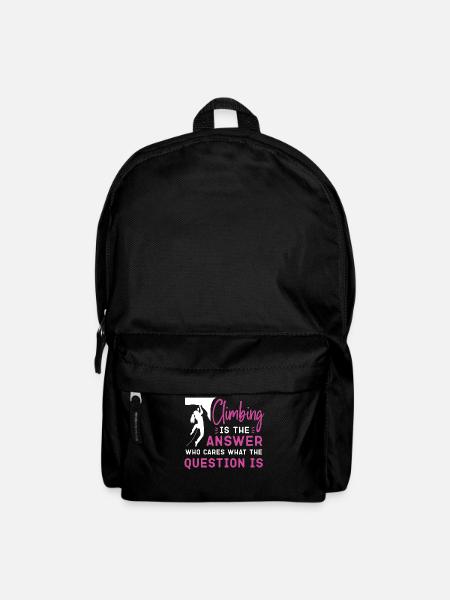 Rock Climbing Climber Girl - Rucksack - Schwarz