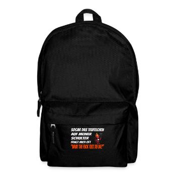 What the fuck tust du da - Rucksack - Schwarz - Vorne