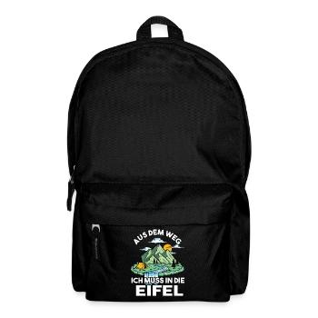 Aus dem Weg ich muss in die Eifel - Rucksack - Schwarz - Vorne