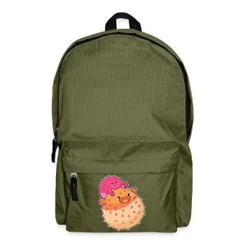 Kugelfisch - Rucksack - Olivgrün - Vorne