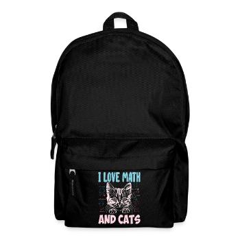Math Kitty Cat I Love Math And Cats Math Teacher - Backpack - black - Front