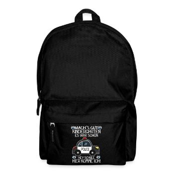 Einschulung Polizei Jungen Schulkind Geschenk - Rucksack - Schwarz - Vorne
