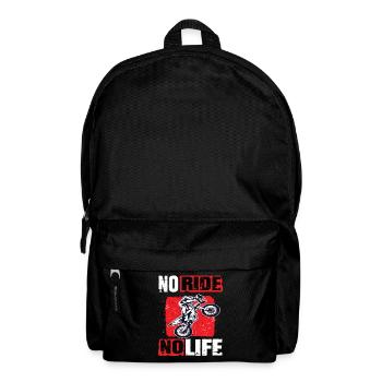 Motocross No Ride No Life Motocross Machine - Backpack - black - Front