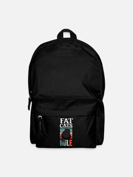 Fat Cat Chonk Katze Fat Cats Regel - Rucksack - Schwarz