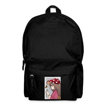 Cottagecore Aesthetic Anime Girl Löwenzahn Blume - Rucksack - Schwarz - Vorne