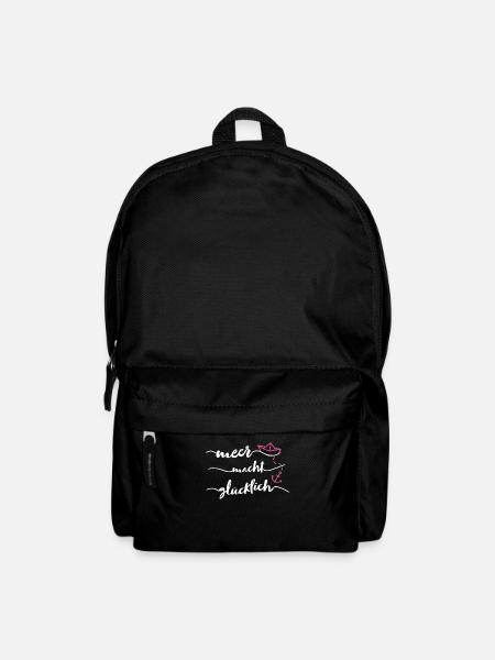 Papierschiff Papierboot Anker Meer - Rucksack - Schwarz