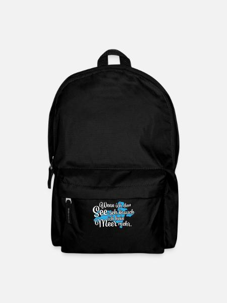 Wenn ich den See seh Westensee - Rucksack - Schwarz
