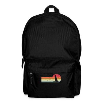 Segelboot Segelschiff Segeln Vintage Retro Motiv - Rucksack - Schwarz - Vorne