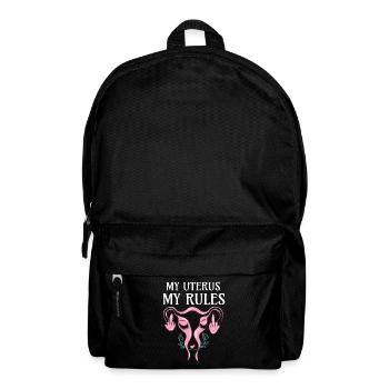 Mittelfinger Gebärmutter - My Uterus My Rules - Rucksack - Schwarz - Vorne