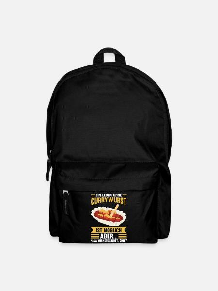 Ein Leben ohne Currywurst - Rucksack - Schwarz