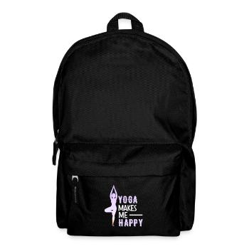 Drôle de yoga Méditation Citation Le yoga me rend heureux - Sac à dos - noir - Devant