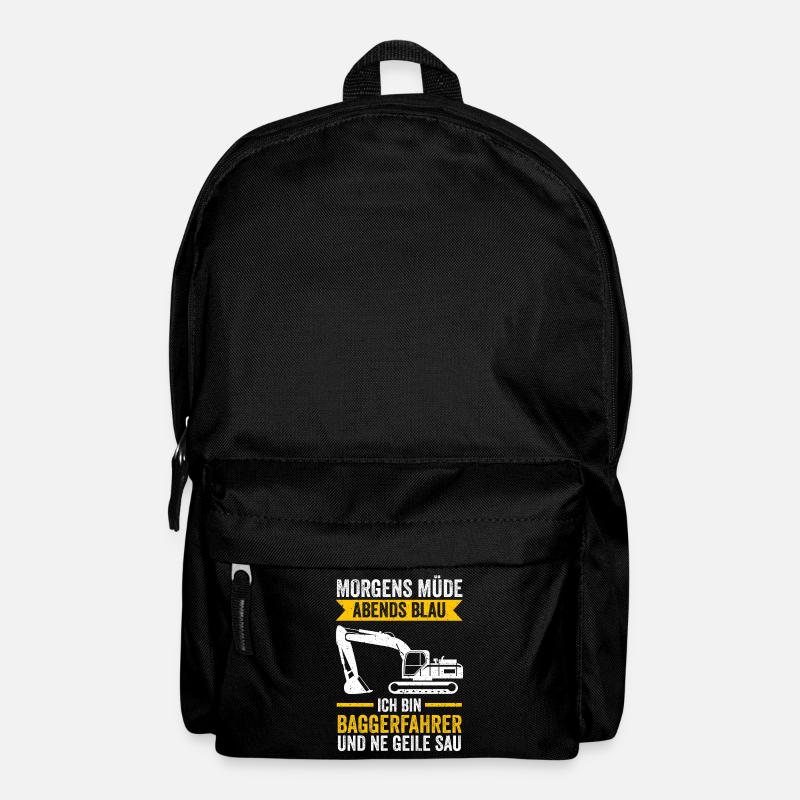 Baggerfahrer Tiefbau Bagger - Rucksack - Schwarz