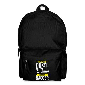 Baggerfahrer Onkel Baggern Bagger - Rucksack - Schwarz - Vorne
