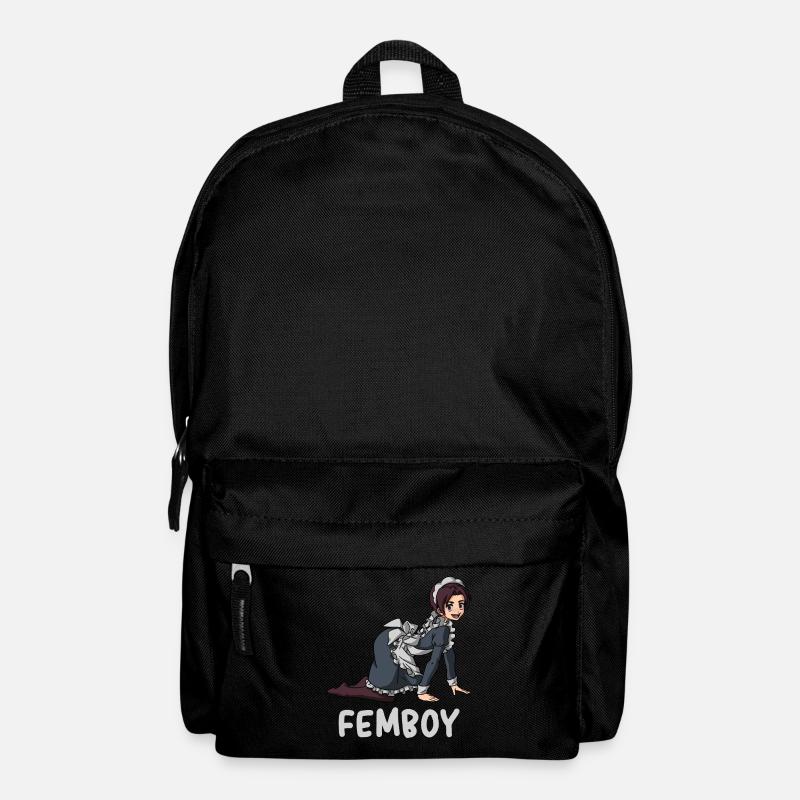 Femboy Maid Anime Boy Aesthetic Crossdressing - Backpack - black