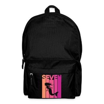Mermaid 7 years children 7th birthday - Backpack - black - Front