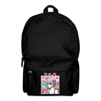 Fairycore Aesthetic Fee trinkt Erdbeermilch - Rucksack - Schwarz - Vorne