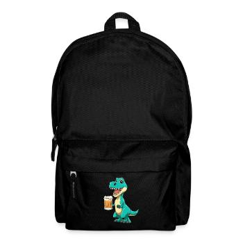 Dino with beer for a Dino fans and - Backpack - black - Front