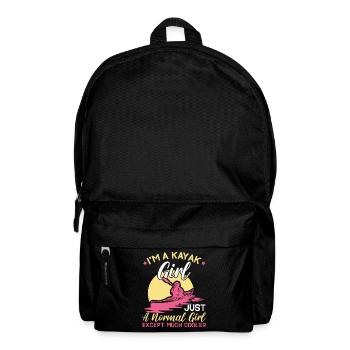 Kajak Kanu Kajak Ich bin ein Kajak Mädchen - Rucksack - Schwarz - Vorne