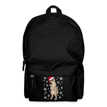 Meerkats Christmas Snowflakes Gift - Backpack - black - Front
