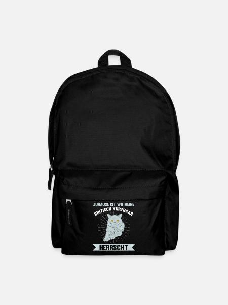 Zuhause ist wo meine Britisch Kurzhaar ist - Rucksack - Schwarz