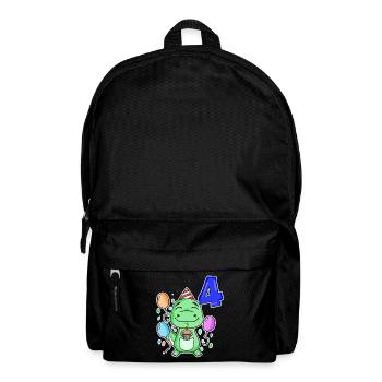 4 years old - Dinosaurs - 4th birthday gift - Backpack - black - Front