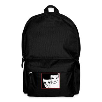 Theater Mask Soft Grunge Drama and Comedy Goth - Backpack - black - Front