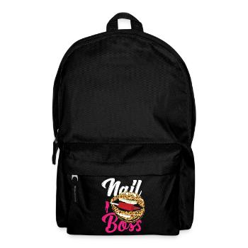 Nail Tech Quote Work Uniform Nail - Rucksack - Schwarz - Vorne