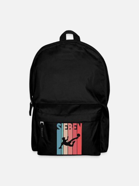 Fußball 7 Jahre Kinder Kindergeburtstag - Rucksack - Schwarz