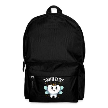 Tooth Fairy Crown Cartoon Design - Backpack - black - Front