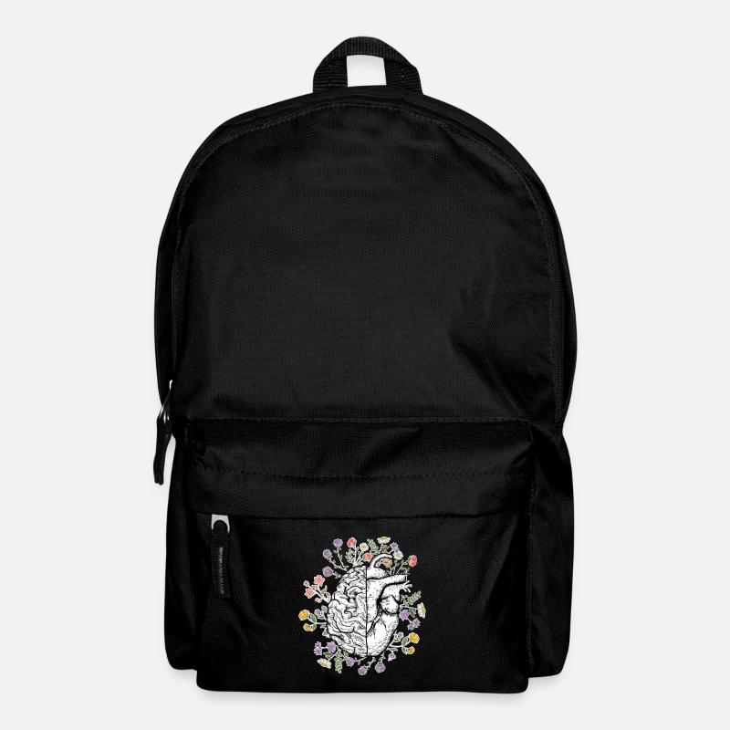 Head and Heart Brain Anatomy - Backpack - black