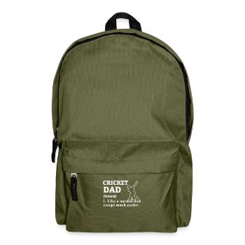 Cricket Cricketspieler Cricketspiel Geschenk - Rucksack - Olivgrün - Vorne